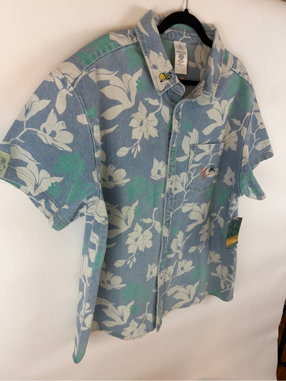 Disney Princess x ColourMe Courtney Floral Denim Shirt XL NWT - Picture 3 of 10